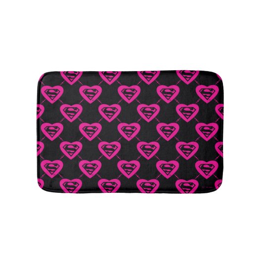 Tapis De Bain Supergirl Hearts Motif diagonal (Devant)