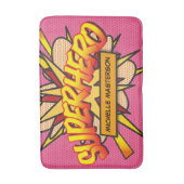 Tapis De Bain SUPERHERO Personnalisé Pink Comic Book Fun (Devant (Vertical))