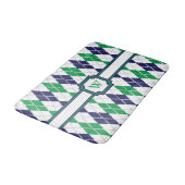 Tapis De Bain Sur le bain de Jacquard vert (Angle)