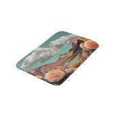 Tapis De Bain Surreal Floral Mountainscape With Dramatic Clouds (Angle)