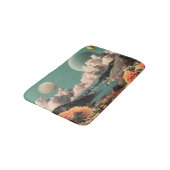 Tapis De Bain Surreal Mountain Landscape with Planets and Clouds (Angle)
