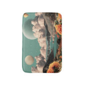 Tapis De Bain Surreal Mountain Landscape with Planets and Clouds (Devant (Vertical))