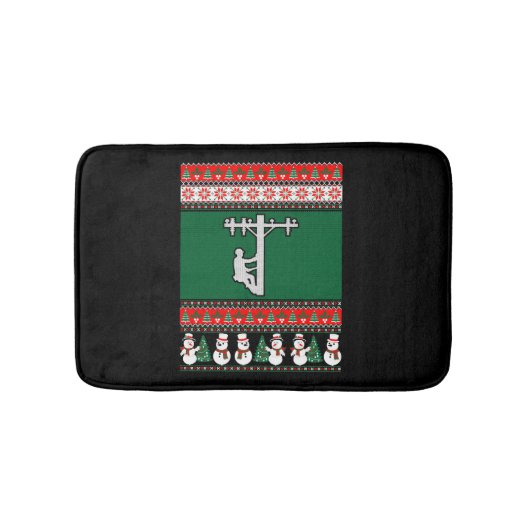 Tapis De Bain Sweat de Noël Lineman Ugly (Devant)