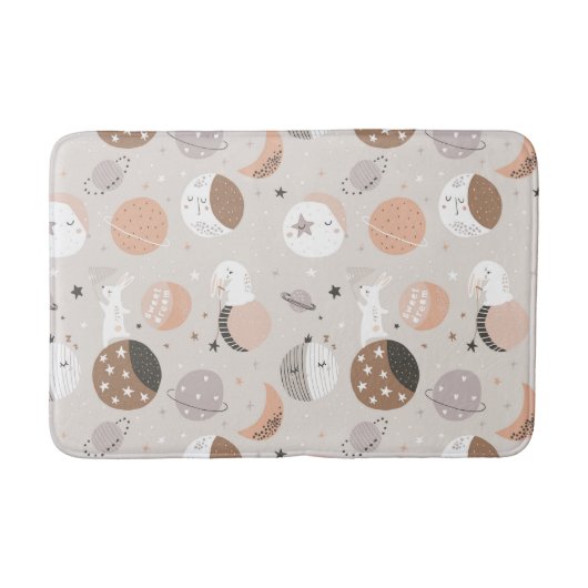 Tapis De Bain Sweat Dream Bunnies Dans Motif spatial (Devant)