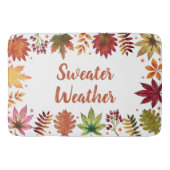 Tapis De Bain Sweather Météo automne Feuilles automnales (Devant)
