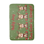 Tapis De Bain Sweet Reindeer Pair in Holiday Snowfall (Devant (Vertical))