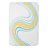 Tapis De Bain Swirl simple - Turquoise et jaune (devant Vertical)