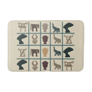 Tapis De Bain symbole de l'art africain et motif de motif