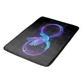 Tapis De Bain Symbole de Neon Infinity par Glowing Hummingbird (Angle)