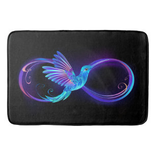 Tapis De Bain Symbole de Neon Infinity par Glowing Hummingbird