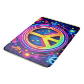 Tapis De Bain Symbole de paix arc-en-ciel Art (Angle)