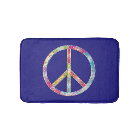 Tapis De Bain SYMBOLE DE PAIX Coloré (Devant)