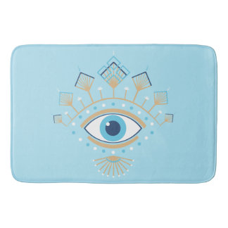 Tapis De Bain Symbole de protection turc des yeux mal grecs déco