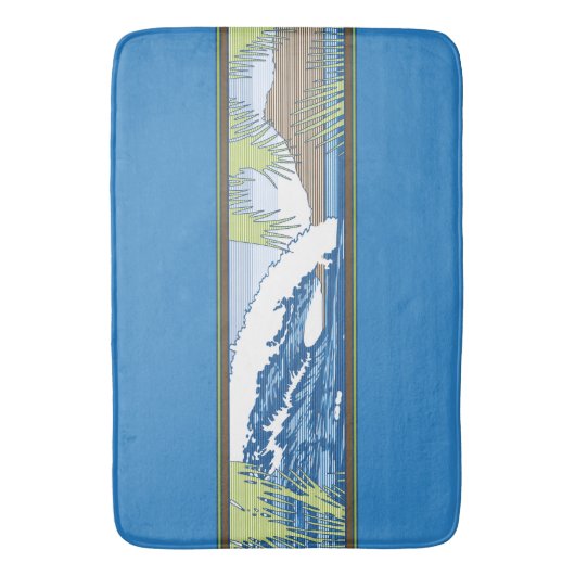 Tapis De Bain Symbole de Surf hawaïen Ala Moana Diamond Head (devant Vertical)