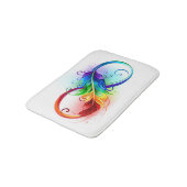 Tapis De Bain Symbole d'infini avec plume arc-en-ciel (Angle)