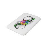 Tapis De Bain Symbole d'infini avec Rose arc-en-ciel (Angle)