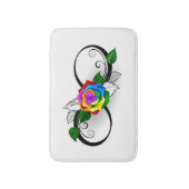 Tapis De Bain Symbole d'infini avec Rose arc-en-ciel (Devant (Vertical))