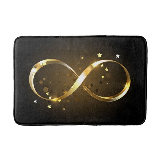 Tapis De Bain Symbole d'infini doré (Devant)
