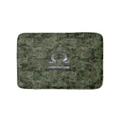 Tapis De Bain Symbole du Zodiaque de la Libra sur camo numérique (Devant)