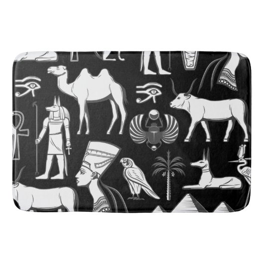 Tapis De Bain Symbole Hiéroglyphique d'Égypte ancienne Motif (Devant)