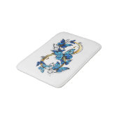 Tapis De Bain Symbole infini de papillons Morpho bleus (Angle)