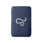 Tapis De Bain Symbole Leo d'argent sur l'impression en fibre de  (Devant (Vertical))