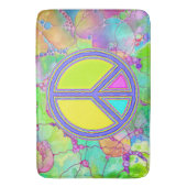 Tapis De Bain Symbole PAIX avec des couleurs remplies (devant Vertical)