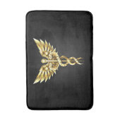 Tapis De Bain Symbole Polygonal Or Caduceus (Devant (Vertical))