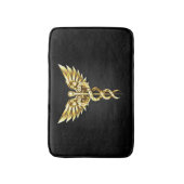 Tapis De Bain Symbole Polygonal Or Caduceus (Devant (Vertical))