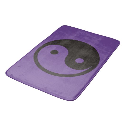 Tapis De Bain Symbole Yin Yang - tatouage solide (Angle)