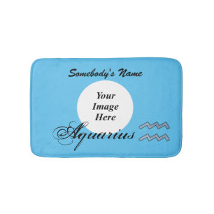 Tapis De Bain Symbole Zodiaque Aquarius Élément par K Yoncich