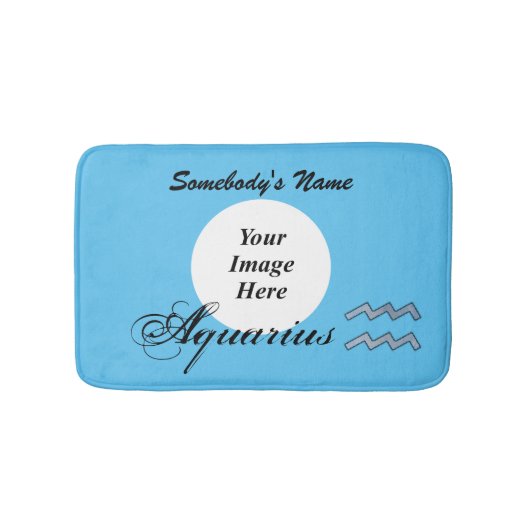 Tapis De Bain Symbole Zodiaque Aquarius Élément par K Yoncich (Devant)