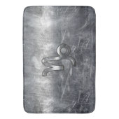 Tapis De Bain Symbole Zodiaque Capricorne d'argent Style acier (devant Vertical)