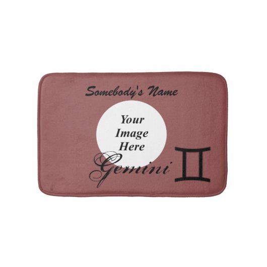 Tapis De Bain Symbole Zodiaque Gemini Standard par Kenneth Yonci (Devant)