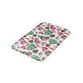 Tapis De Bain Symboles de Noël aquarelle (Angle)