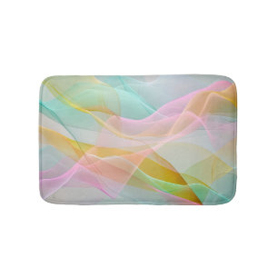 Tapis De Bain Symphonie pastel de rubans fluides et légers
