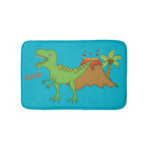 Tapis De Bain T-Rex avec des Volcan-Enfants