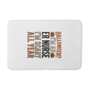 Tapis De Bain T-shirt drôle d'infirmière des urgences Halloween 