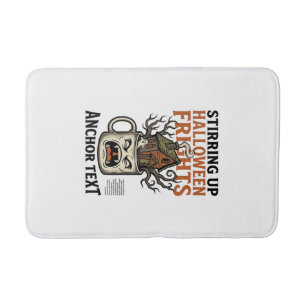 Tapis De Bain T-shirt graphique avec mug Halloween haunté Café e