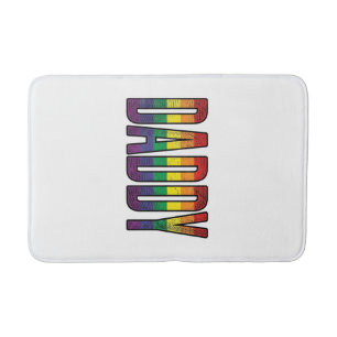 Tapis De Bain T-Shirt Typographie Fierté Papa Arc-en-Ciel Vintag