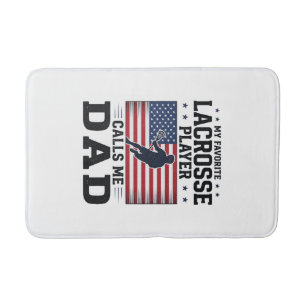 Tapis De Bain T-shirt vintage drapeau américain Funny Lacrosse P