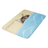 Tapis De Bain Tabby Chat Pékin Bleu Drôle (Angle)