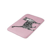 Tapis De Bain Tabby rose Chat Pastel Filles Chats Animaux de com (Angle)
