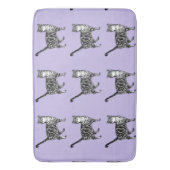 Tapis De Bain Tabby Violet Chat Cute Chats Art Bain Mat (devant Vertical)