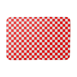Tapis De Bain Tableau de bord classique rouge et blanc par STayl