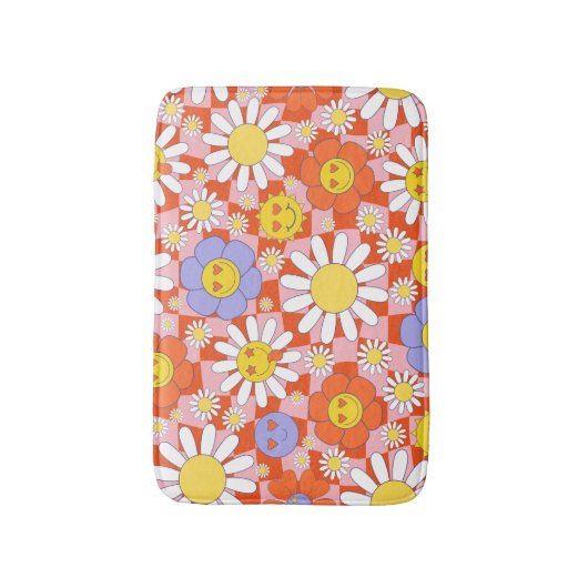 Tapis De Bain Tableau de contrôle floral de marguerite super, an (Devant (Vertical))