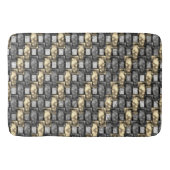 Tapis De Bain Tache grise et dorée, pièces rectangulaires sculpt (Devant)