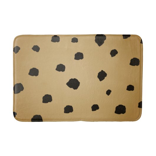 Tapis De Bain Tache noire moderne Brun doré beige doré (Devant)