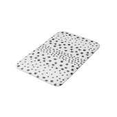 Tapis De Bain Taches blanches noires de brosse (Angle)
