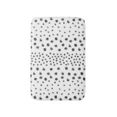 Tapis De Bain Taches blanches noires de brosse (Devant (Vertical))